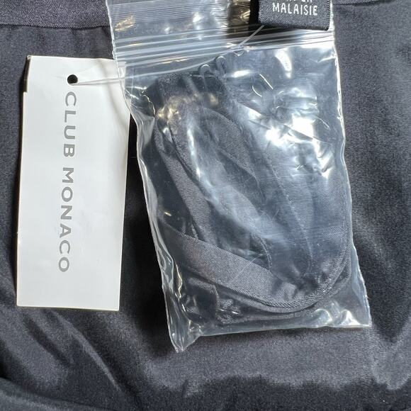 Club Monaco black satin strapless Corset Cocktail Dress Size 2 New With Tags - Picture 5 of 7